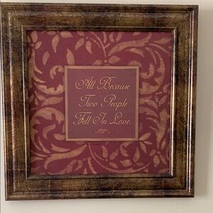 Elegant Brown and Gold Framed Wall Art